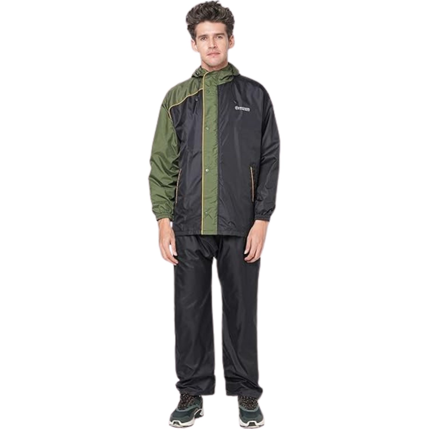citizen hooded waterproof raincoat for men & women, 180t micro fabric, lightweight rain jacket for bike riders, sealed hood, large pockets, heavy duty zipper, carry pouch, cr013 citizen hooded waterproof raincoat for men & women, 180t micro fabric, lightweight rain jacket for bike riders, sealed hood, large pockets, heavy duty zipper, carry pouch, cr013